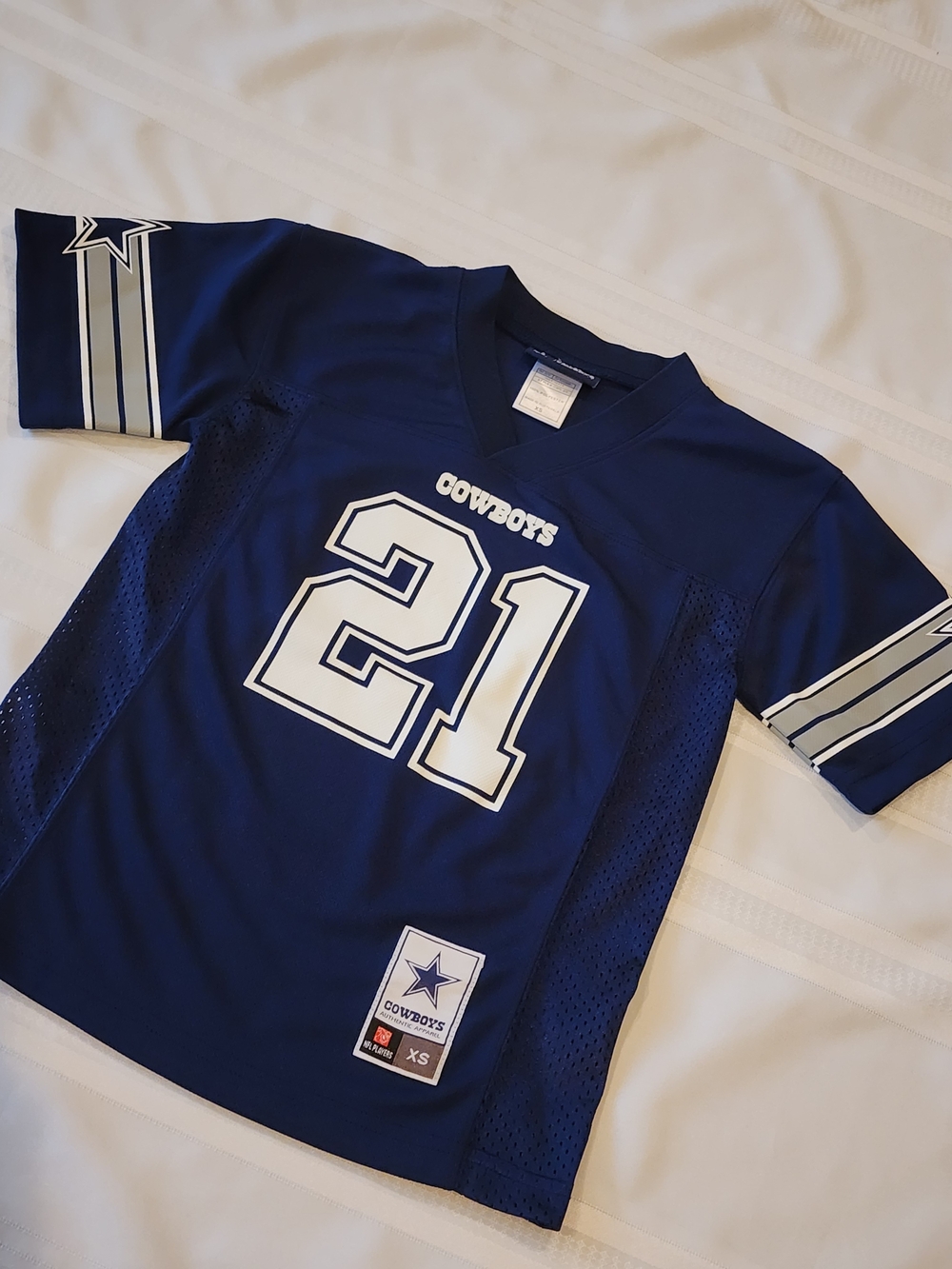 Cowboys #21 Youth Football Jersey - Navy Blue